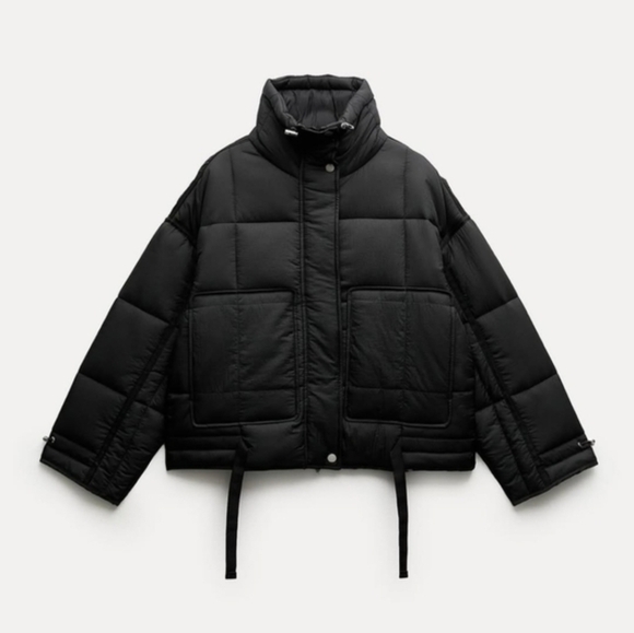 Zara Jackets & Blazers - WATER REPELLENT NYLON PUFFER ANORAK ZW COLLECTION SIZE S M